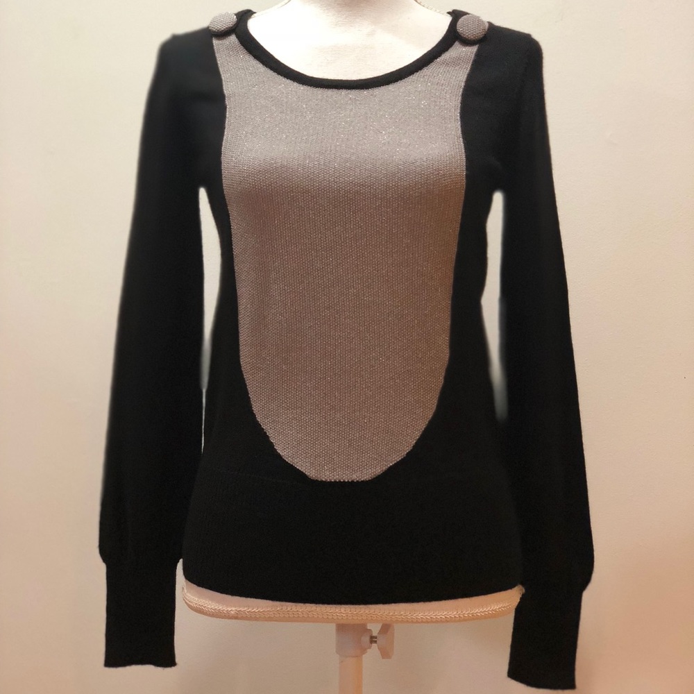 Black and silver sweater
